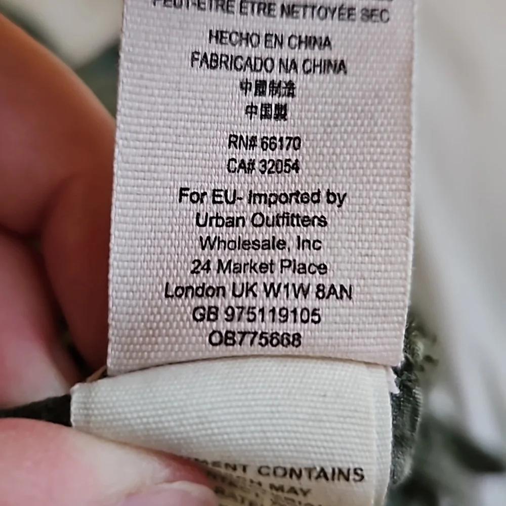 FREE PEOPLE Compass Star Cotton Green Trousers Size 12 - Picture 11 of 13